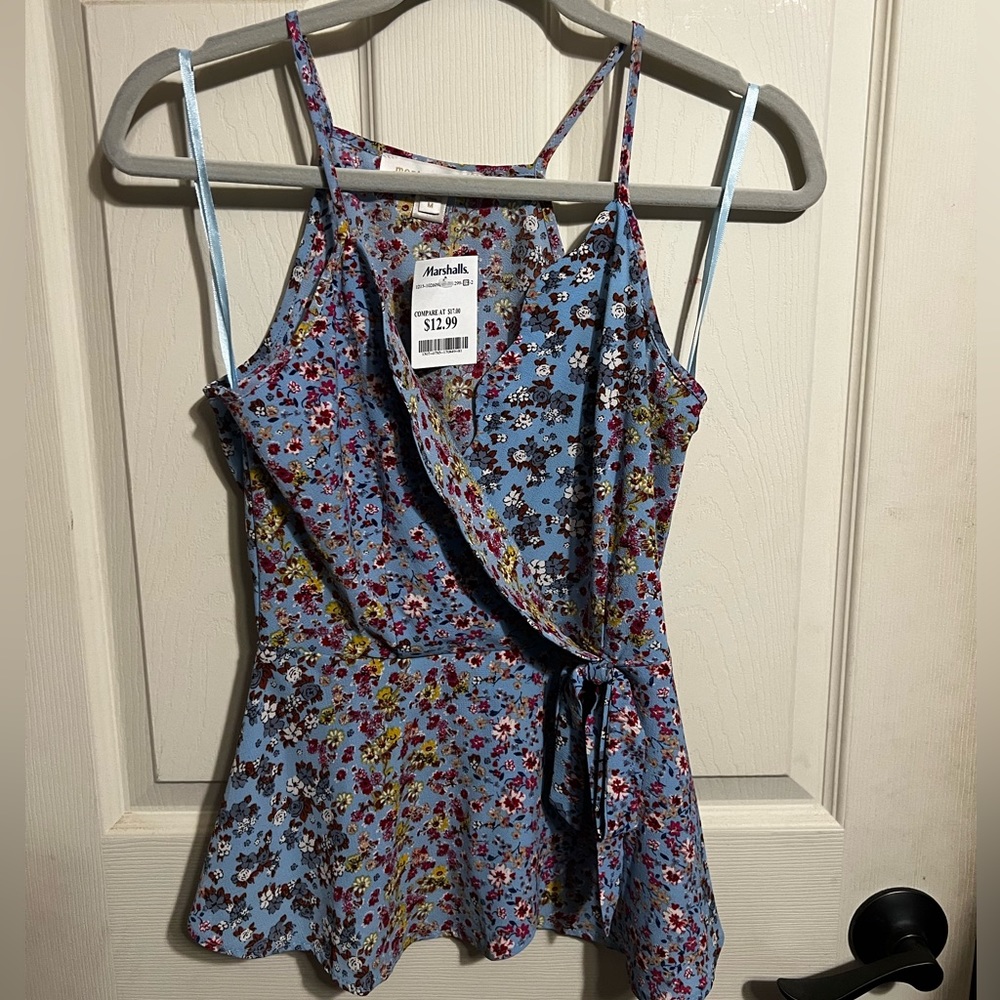 NWT Floral Peplum Dress Tank